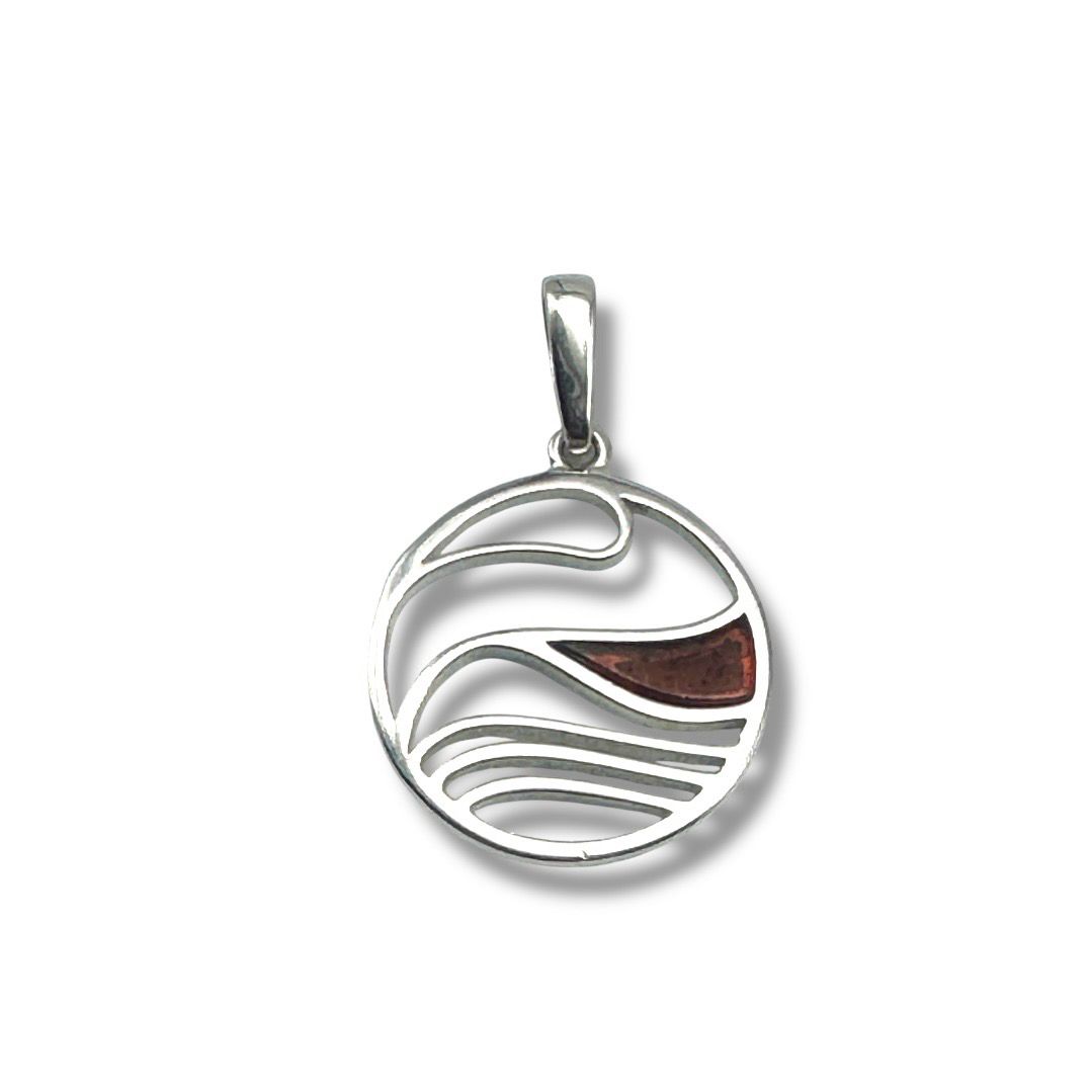Sterling Silver Cognac Amber Pendant