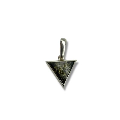 Sterling Silver Green Amber Pendant