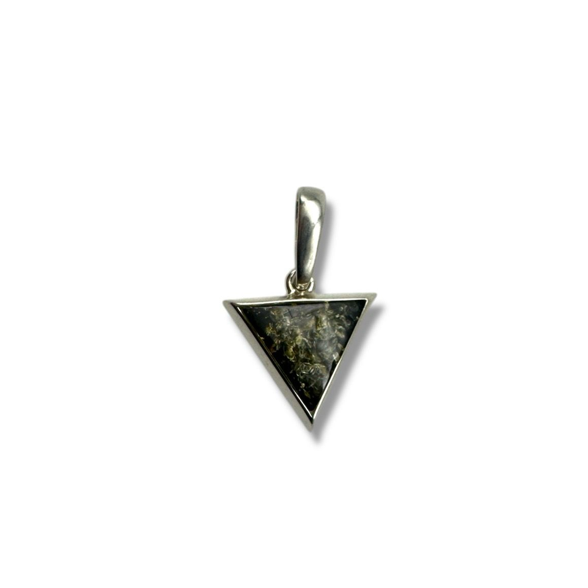 Sterling Silver Green Amber Pendant