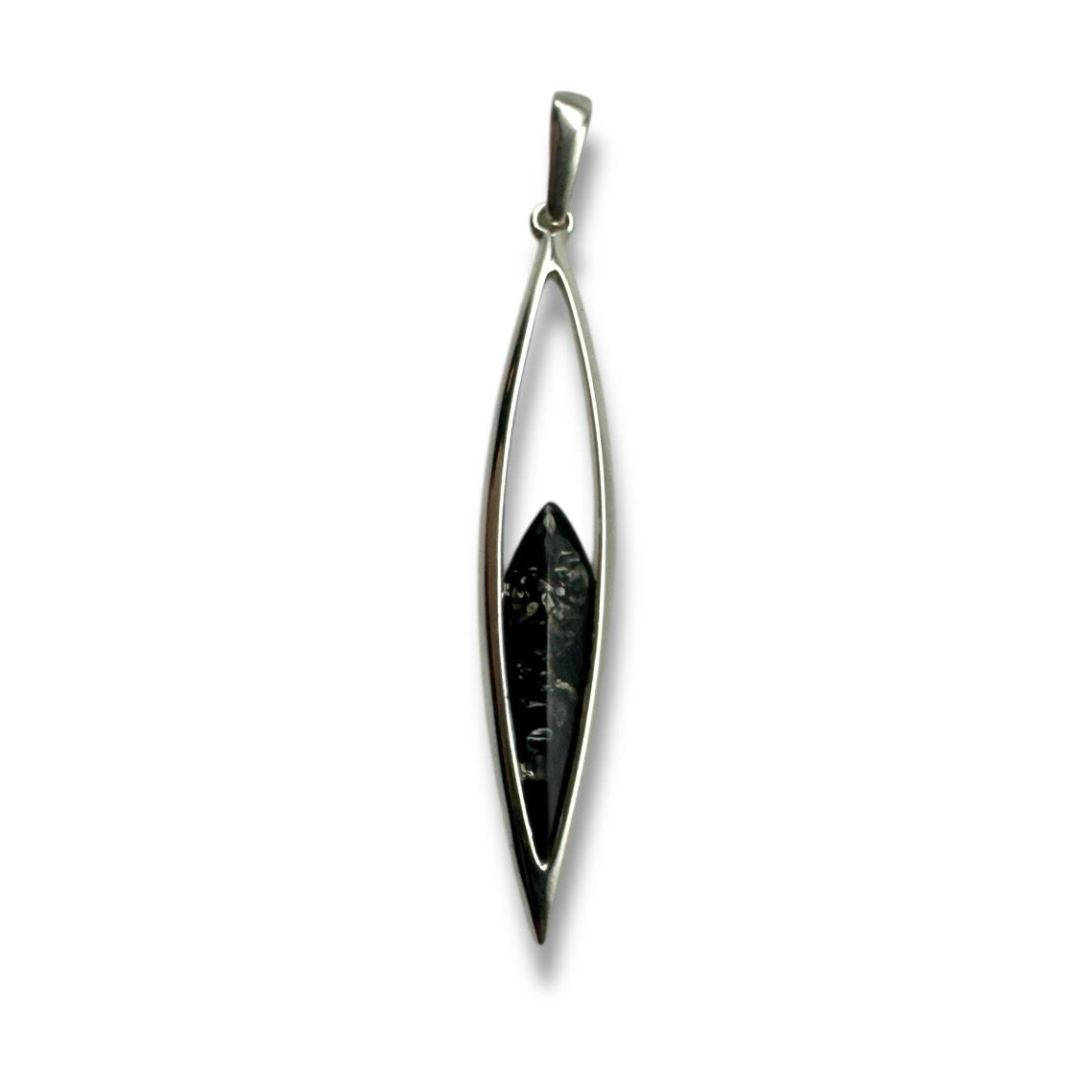 Sterling Silver Green Amber Pendant