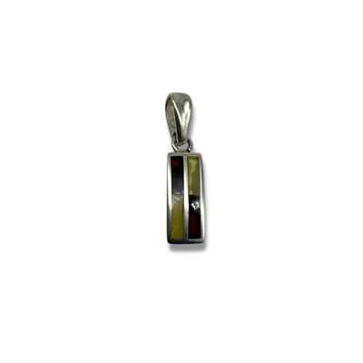 Sterling Silver Multicolour Amber Pendant