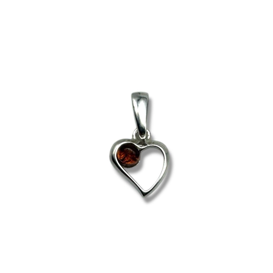 Sterling Silver Cognac Amber Pendant
