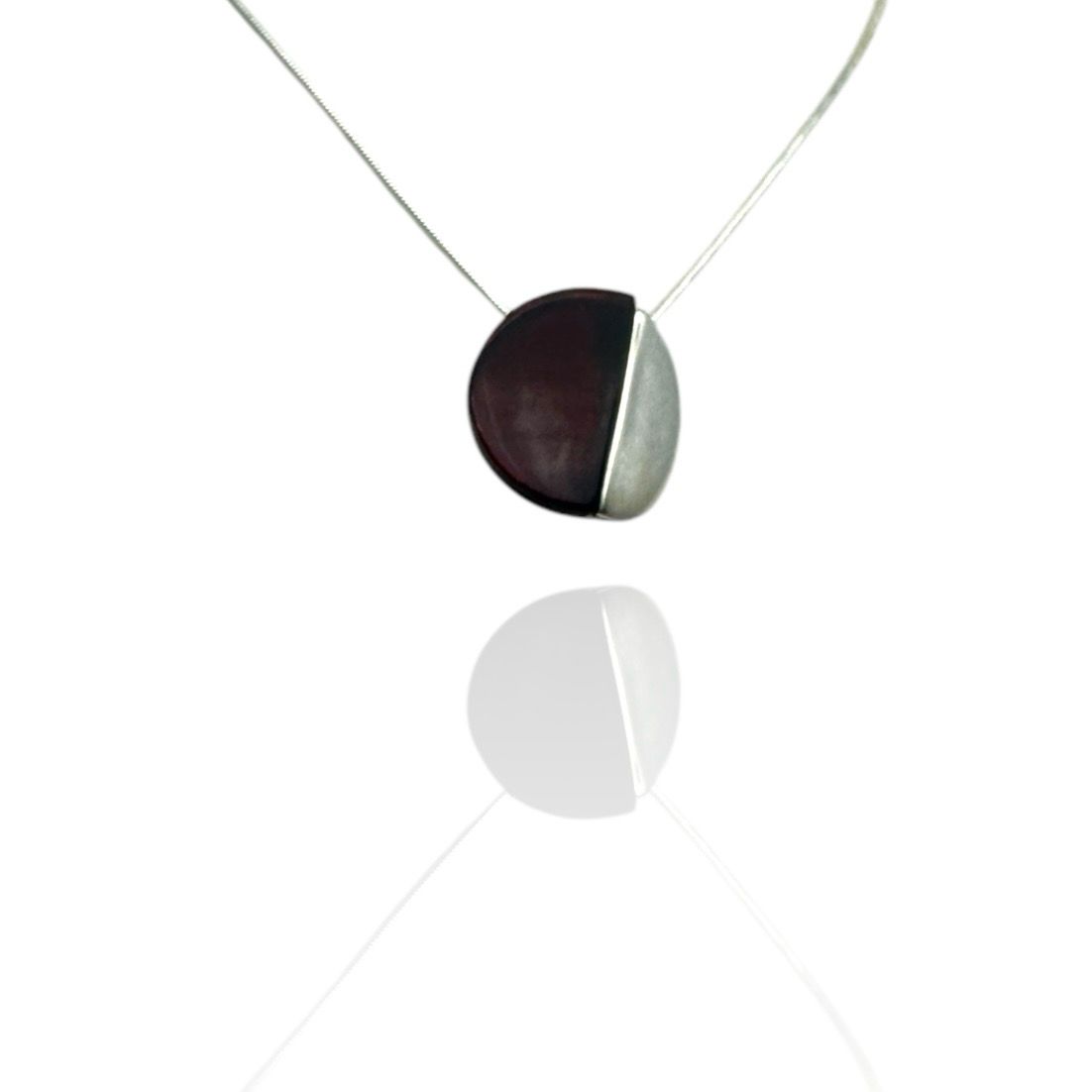 Sterling Silver Cherry Amber Necklace