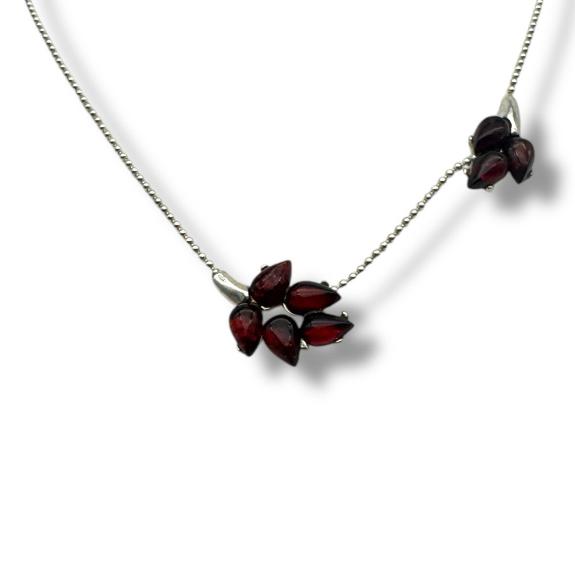 Sterling Silver Cherry Amber Necklace