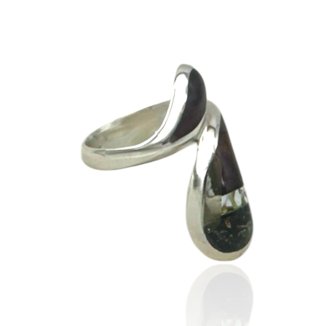Sterling Silver Multicolour Amber Ring