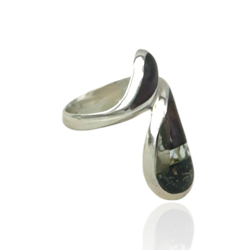 Sterling Silver Multicolour Amber Ring