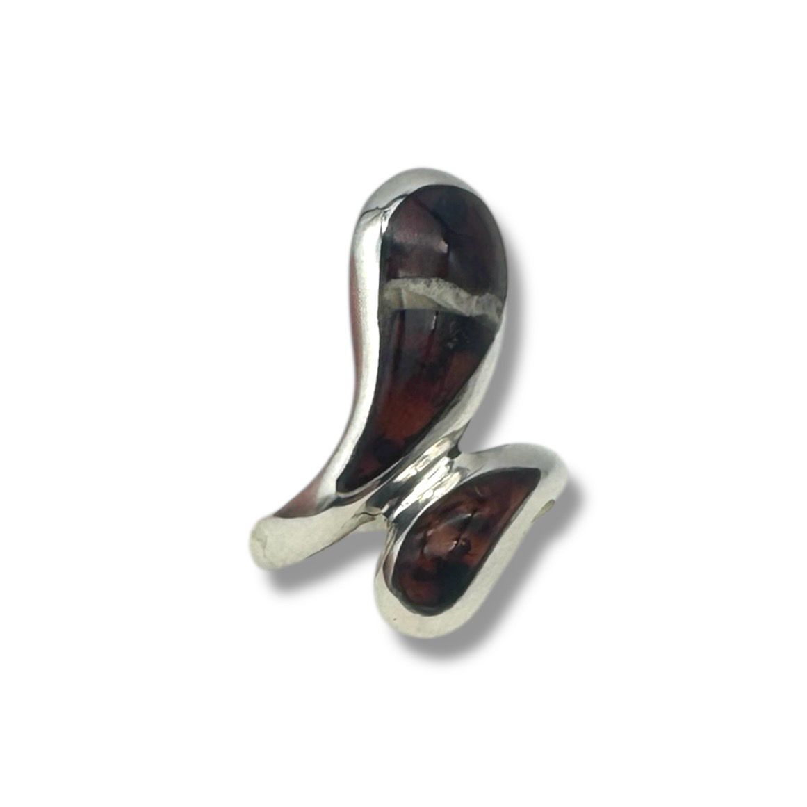 Sterling Silver Multicolour Amber Ring