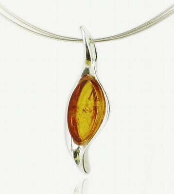 Silver and Amber Pendant
