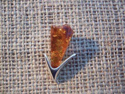Silver and Amber Pendant