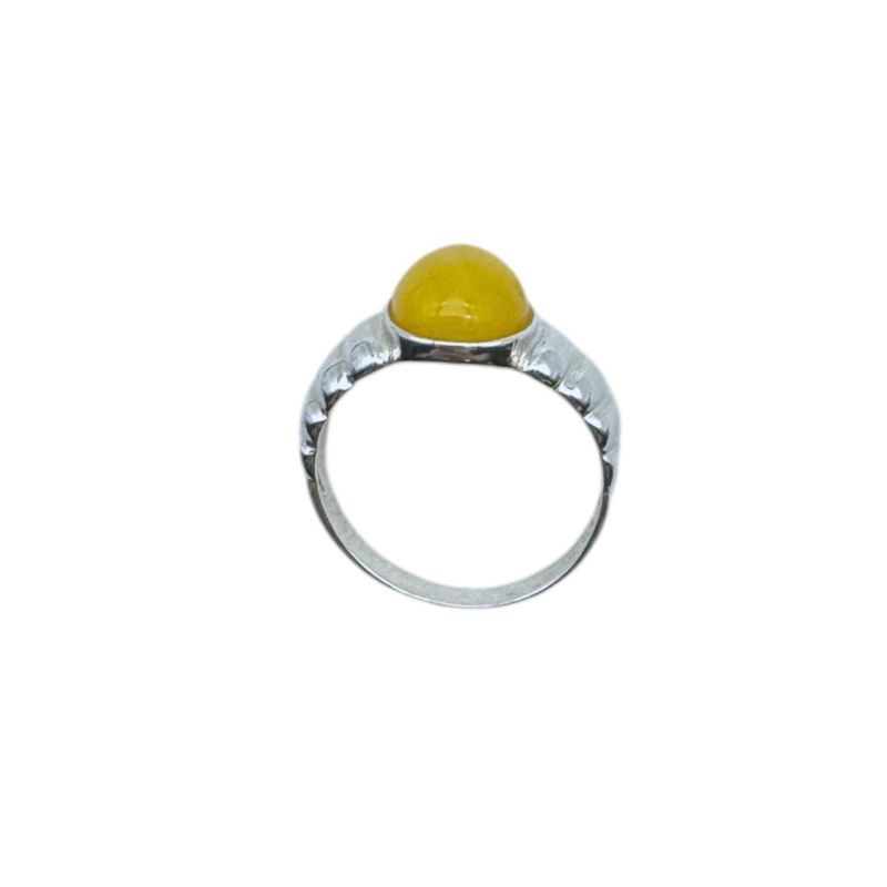 Sterling Silver Butterscotch Amber Ring
