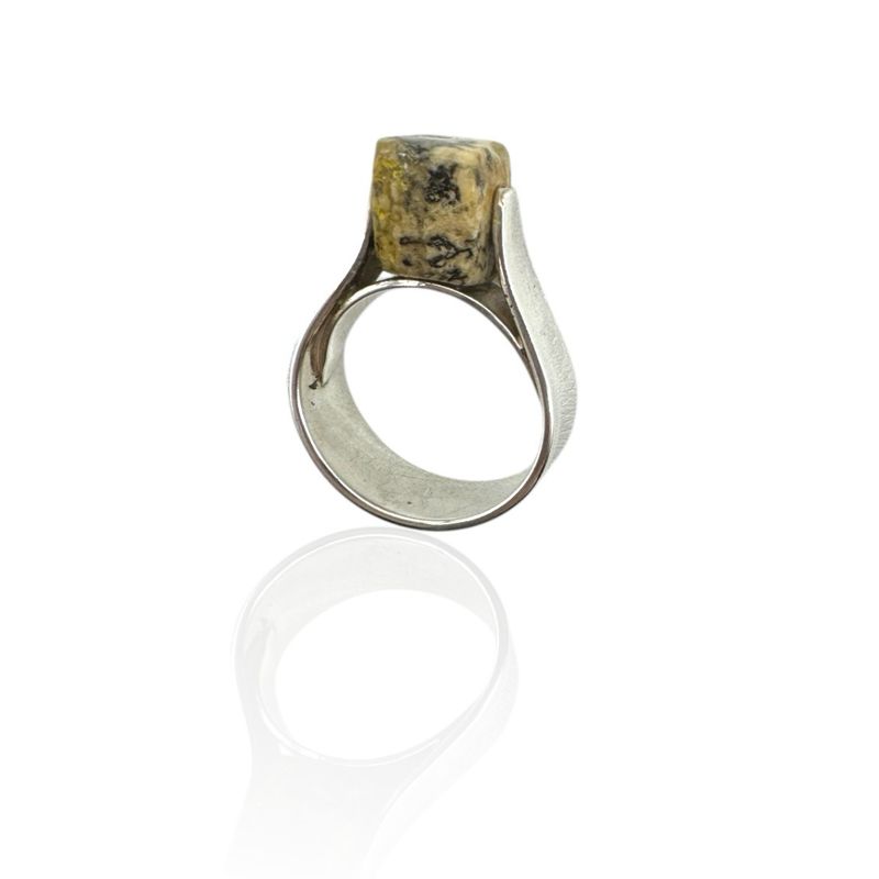Sterling Silver  Amber Ring