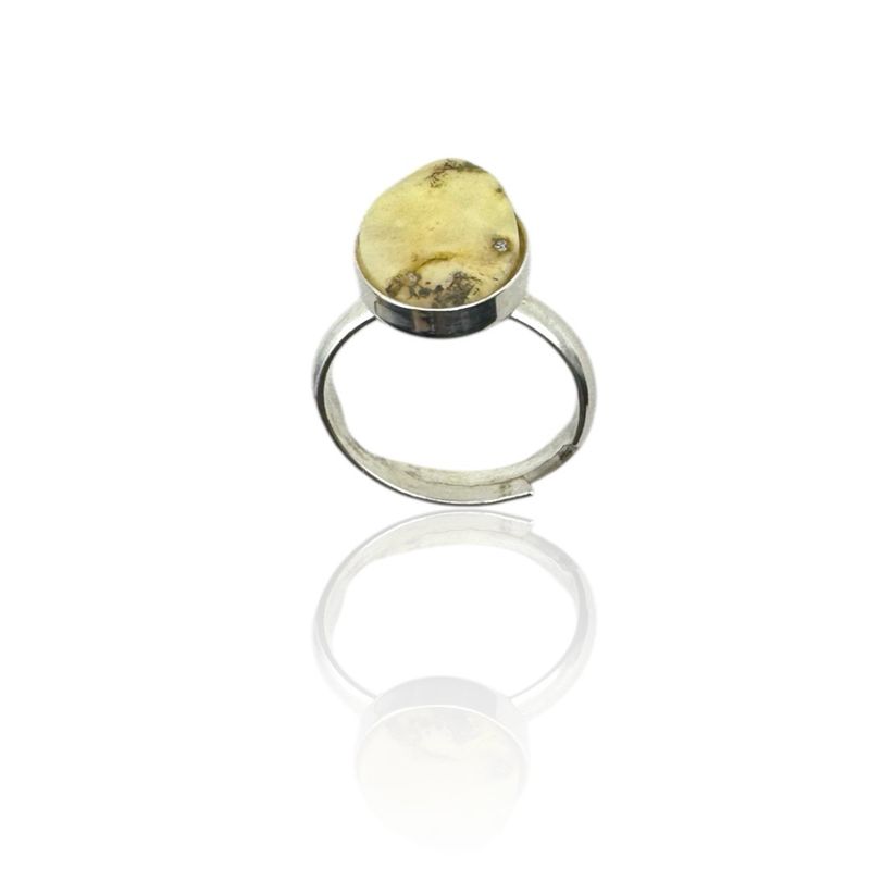 Sterling Silver Butterscotch  Amber Ring