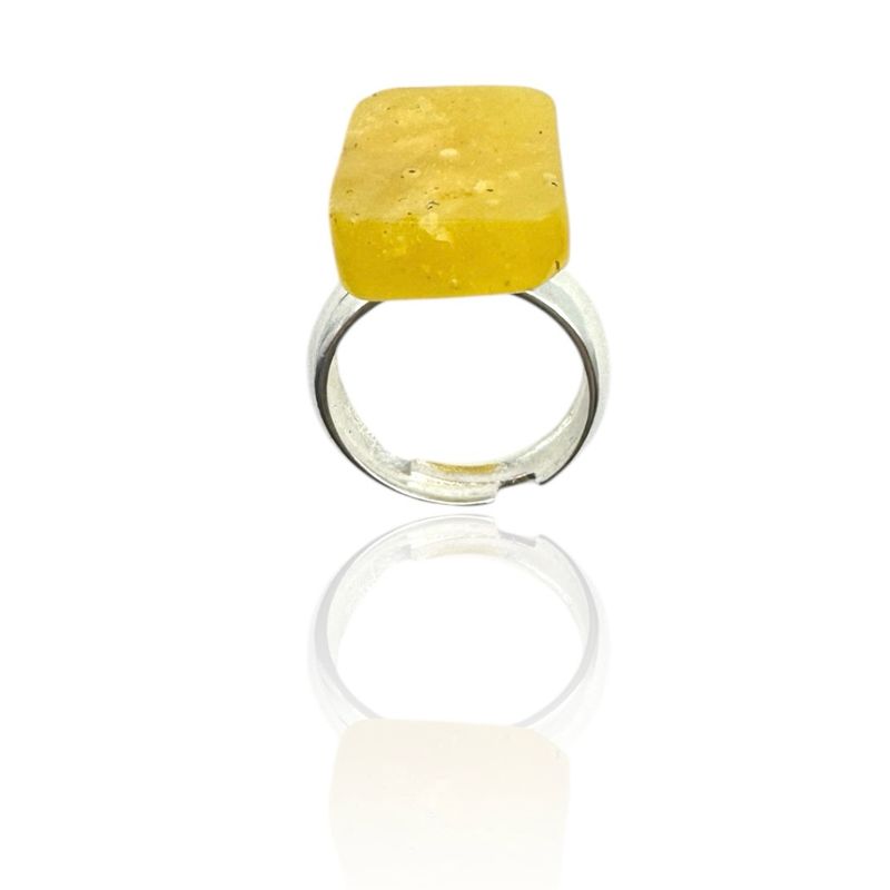 Sterling Silver Butterscotch Amber Ring