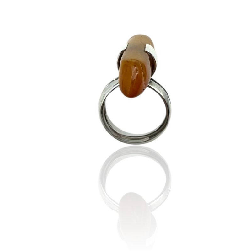 Sterling Silver Butterscotch Amber Ring