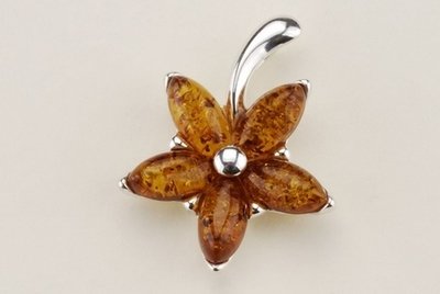 Silver and Amber Pendant