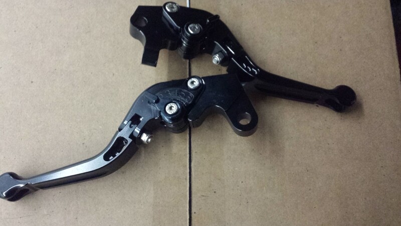 KAYO MiniGP MR150R Black Anodized Shorty Folding Brake and Clutch Lever sets - Free Shipping in the USA