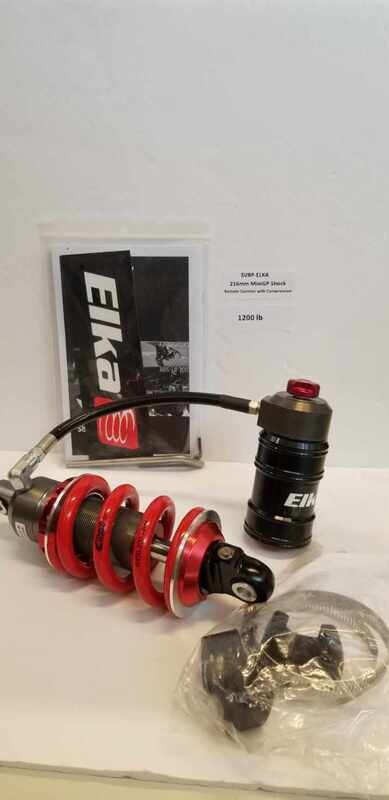 ELKA KAYO 216mm Length - Custom Made - Rear Shock: Fully Adjustable Compression - Rebound Clicker Controls - fits All MiniGP MR125 and MR150R Models ELKA KAYO 216mm Length - Custom Made - Rear Shock: Fully Adjustable Compression - Rebound Clicker Controls - fits All MiniGP MR125 and MR150R Models
