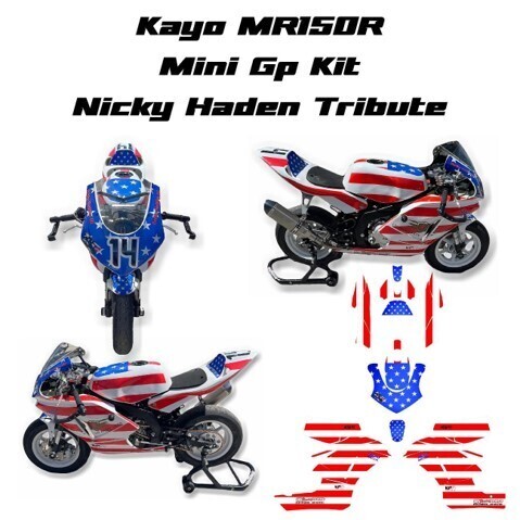 KAYO MiniGP MR150R decal/wrap Theme Application Design Kits