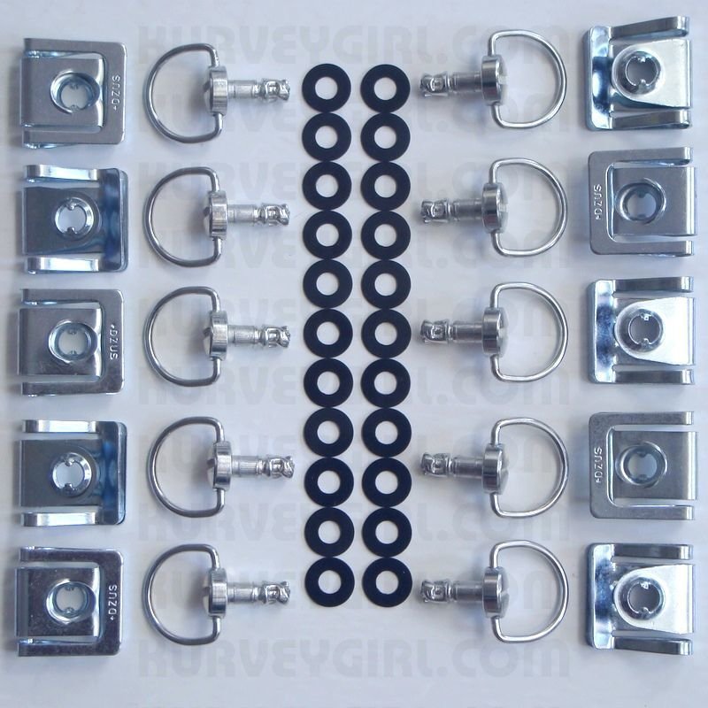 KAYO 4 Pack - 14mm Quarter Turn Dzus Clip Set of MiniGP Dzus Bodywork Fasteners