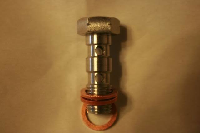 Fine Thread Titanium Double Banjo Bolt