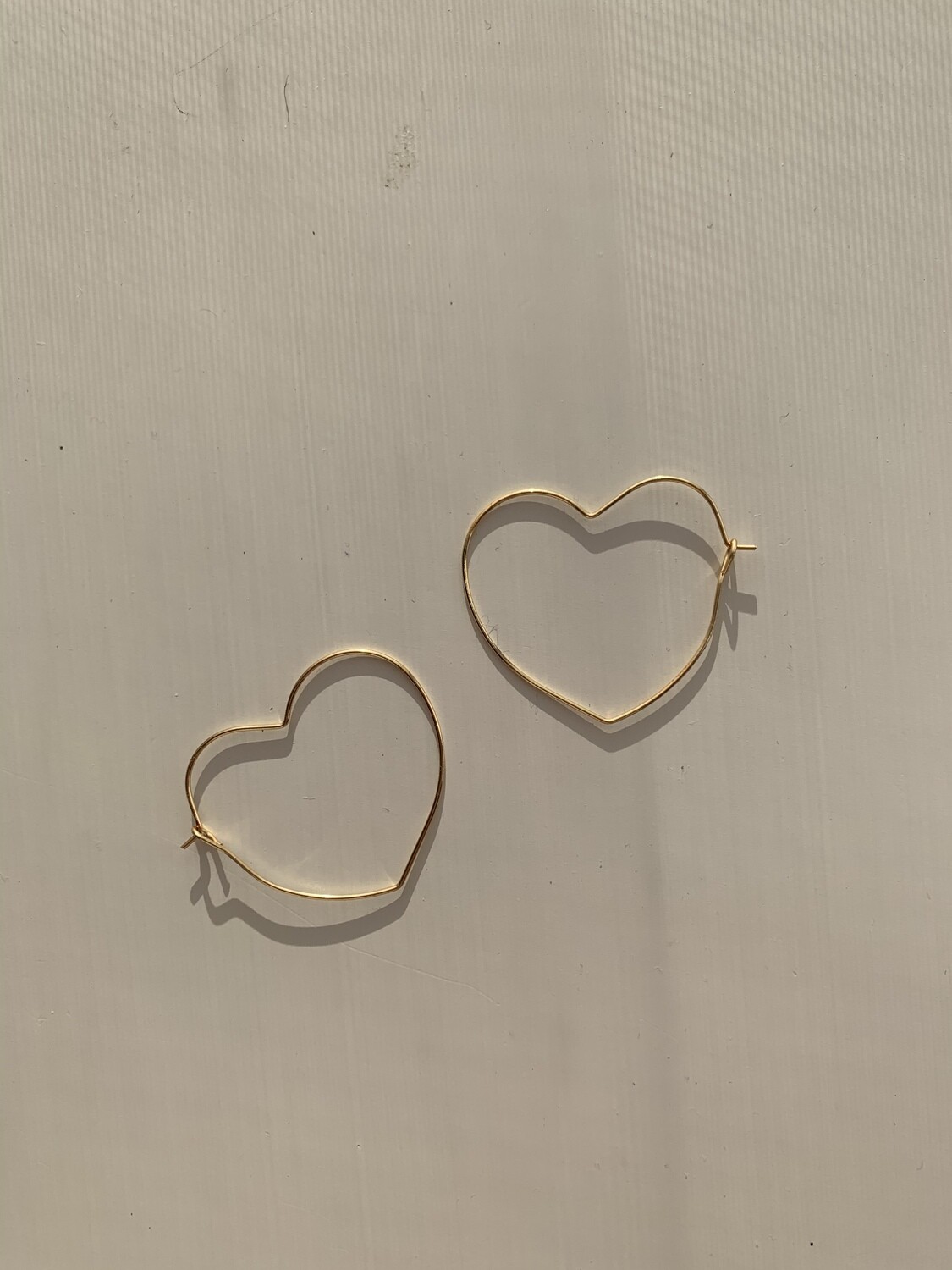 Heart hoop earrings