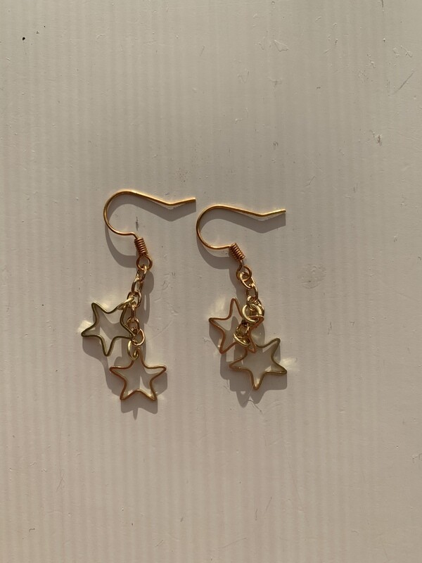 Star chain earrings