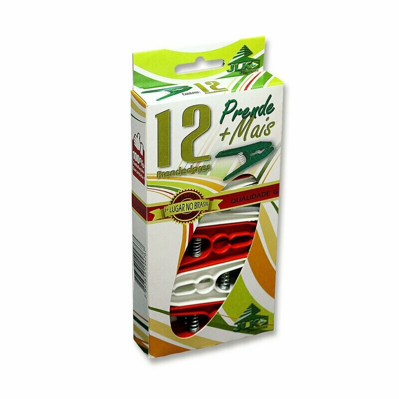 PRENDEDOR DE ROUPA 12 UNIDS - CAIXINHA