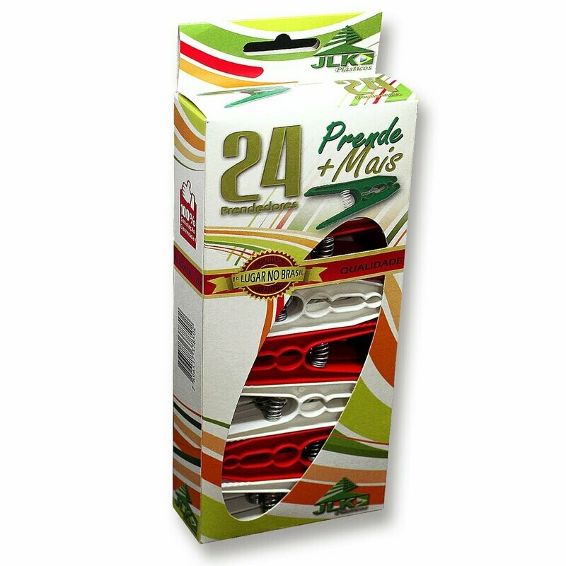 PRENDEDOR DE ROUPA 24 UNIDS - CAIXINHA