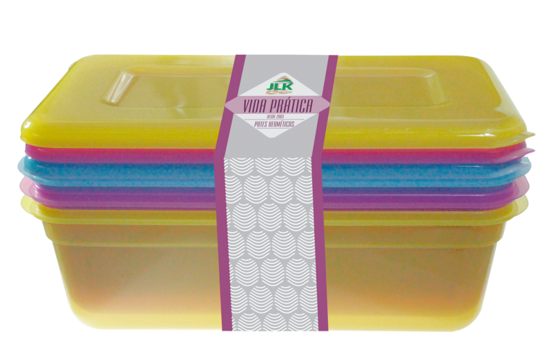Kit 3 potes click de 1500ml coloridos candy colors
