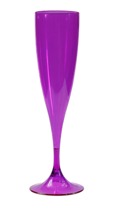 Taça de Espumante em Plástico Translúcida com Cores Vibrantes