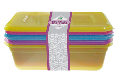 Kit 3 potes click de 1500ml coloridos candy colors Kit 3 potes click de 1500ml coloridos candy colors