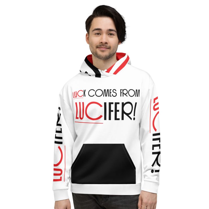 LUCK COMES FROM LUCIFER Genderless Hoodie