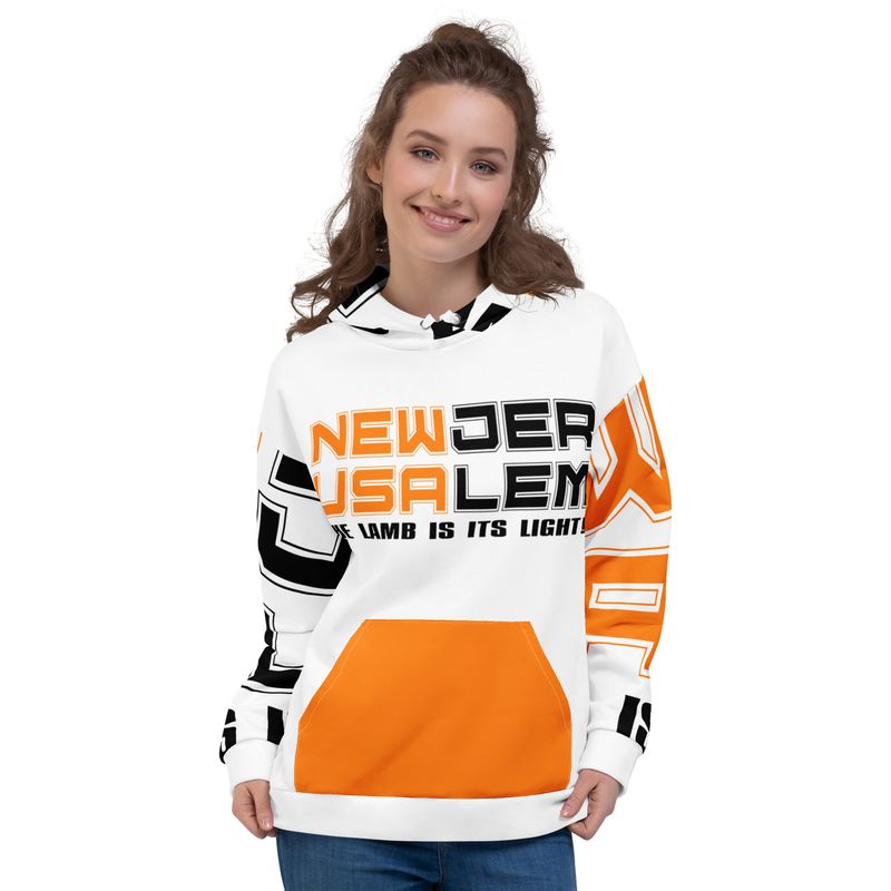 NEW JERUSALEM. THE LAMB IS ITS LIGHT Genderless Hoodie