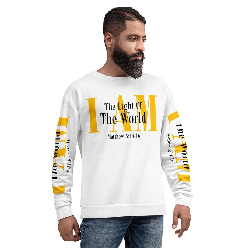 I AM THE LIGHT OF THE WORLD Genderless Sweatshirt