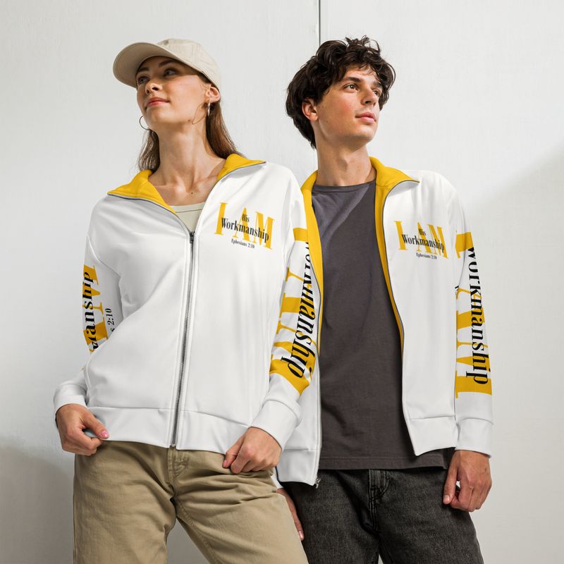 I AM HIS WORKMANSHIP Genderless track jacket