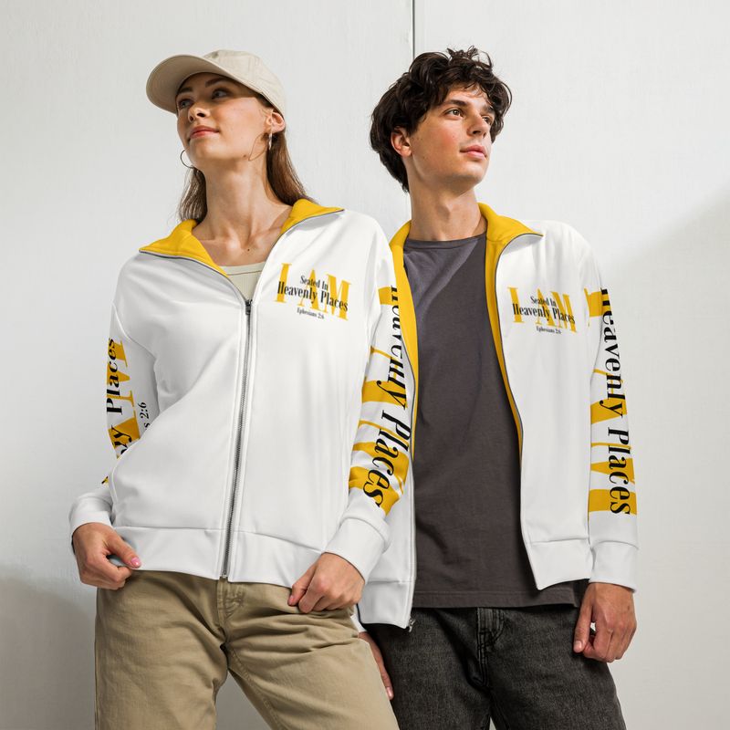 I AM SEATED IN HEAVENLY PLACES Genderless track jacket