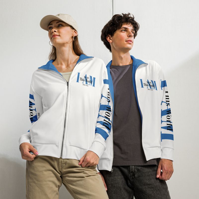 I AM NOT OF THIS WORLD Genderless track jacket