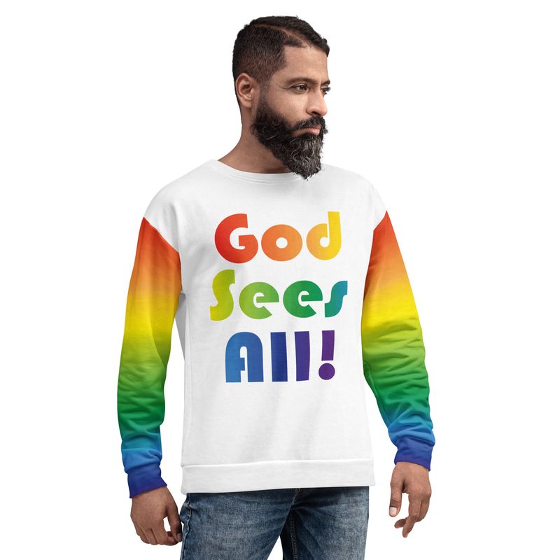 GOD SEES ALL Genderless Sweatshirt