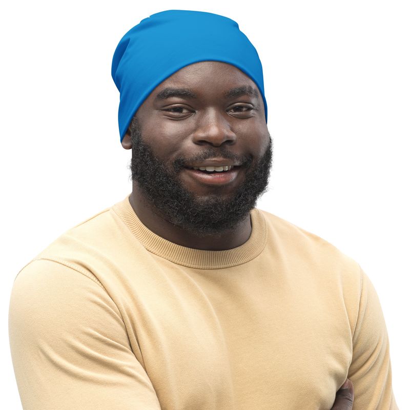 BRIGHT BLUE Genderless Beanie