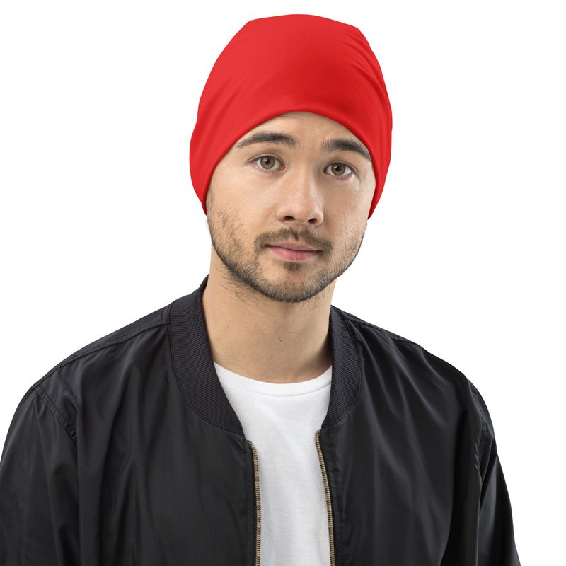 DEEP RED Genderless Beanie