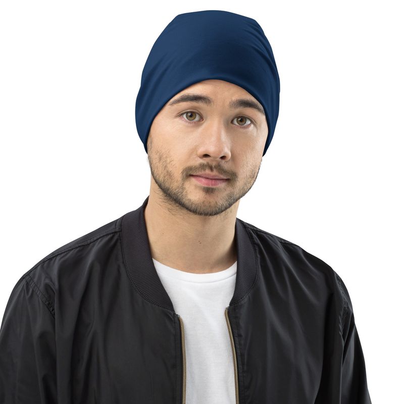 DARK BLUE Genderless Beanie
