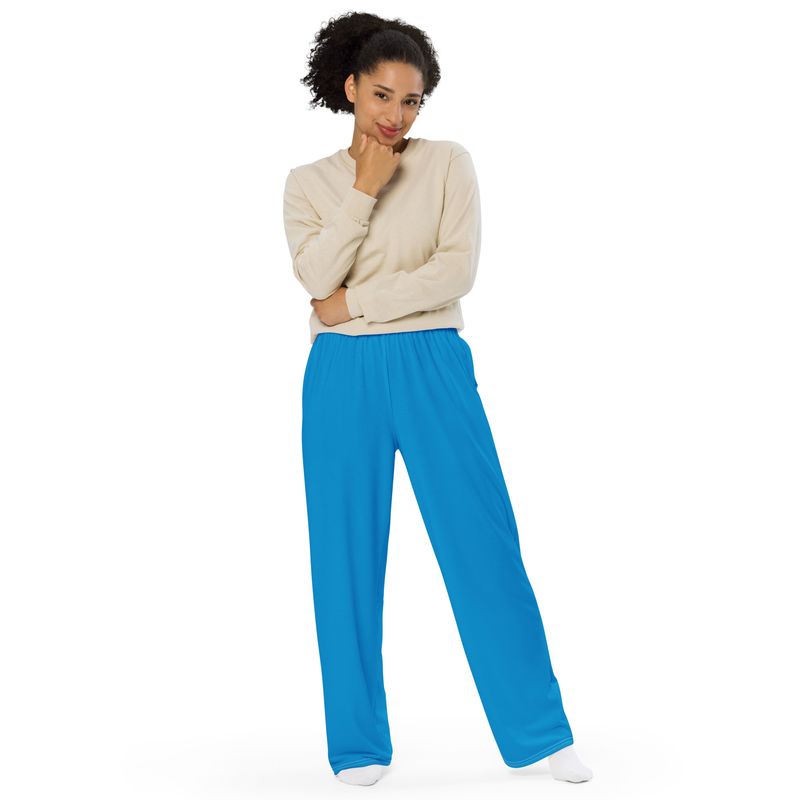 BRIGHT BLUE Genderless wide-leg pants