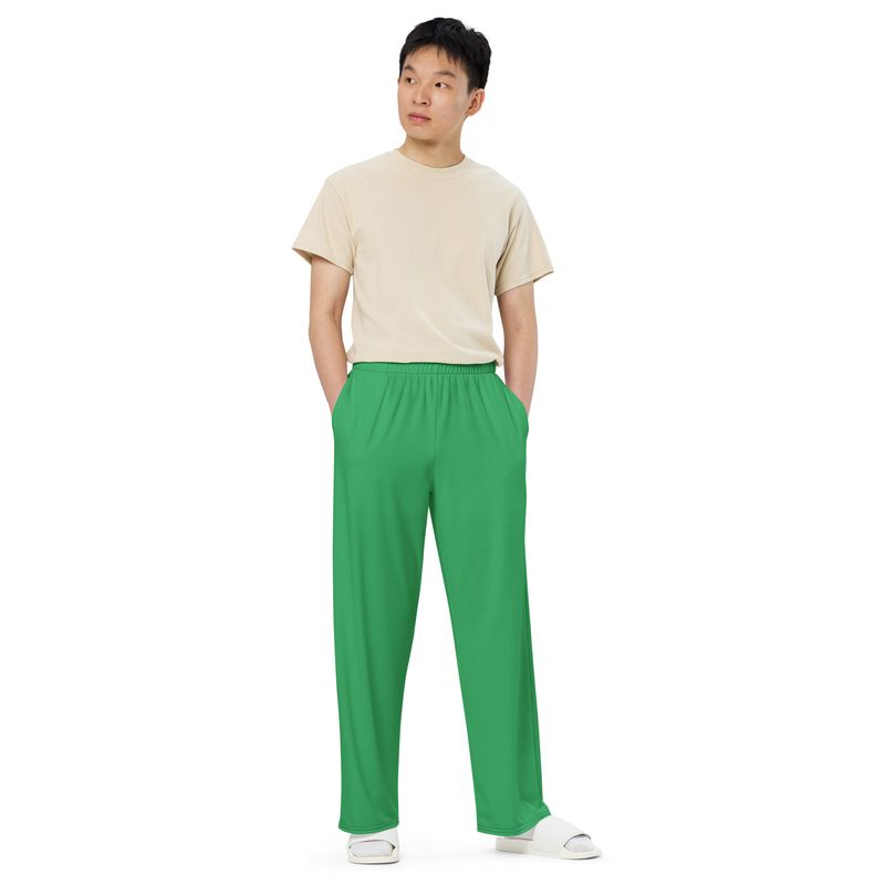 DEW GREEN Genderless wide-leg pants