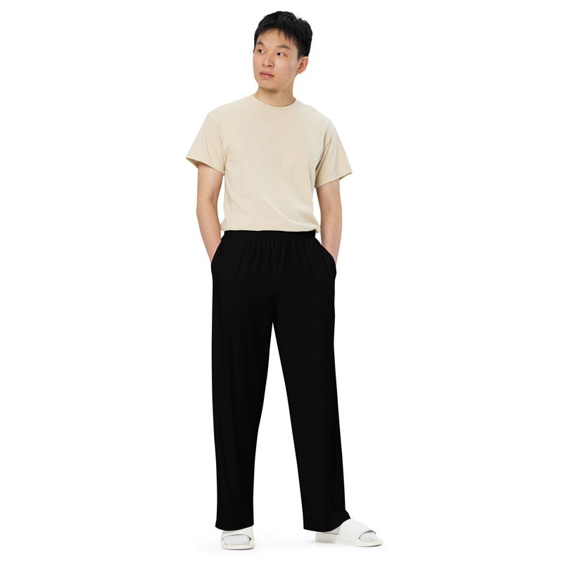 BLACK Genderless wide-leg pants