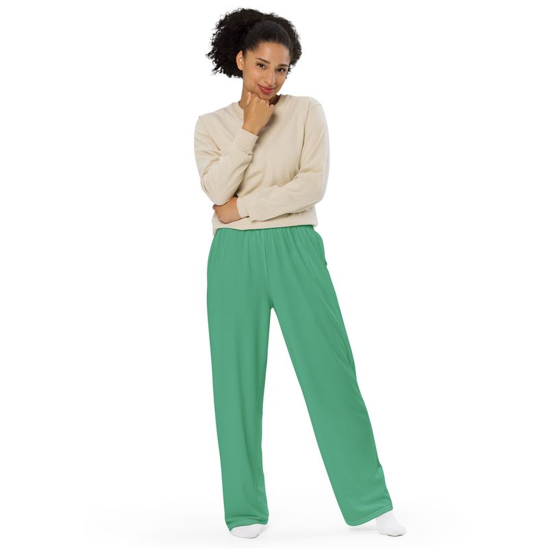 MINT GREEN Genderless wide-leg pants