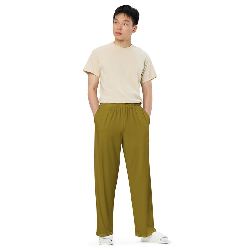 DEEP GOLD Genderless wide-leg pants