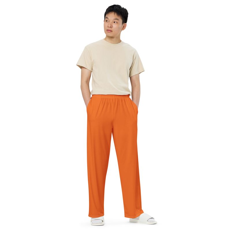 I AM DARK ORANGE Genderless wide-leg pants