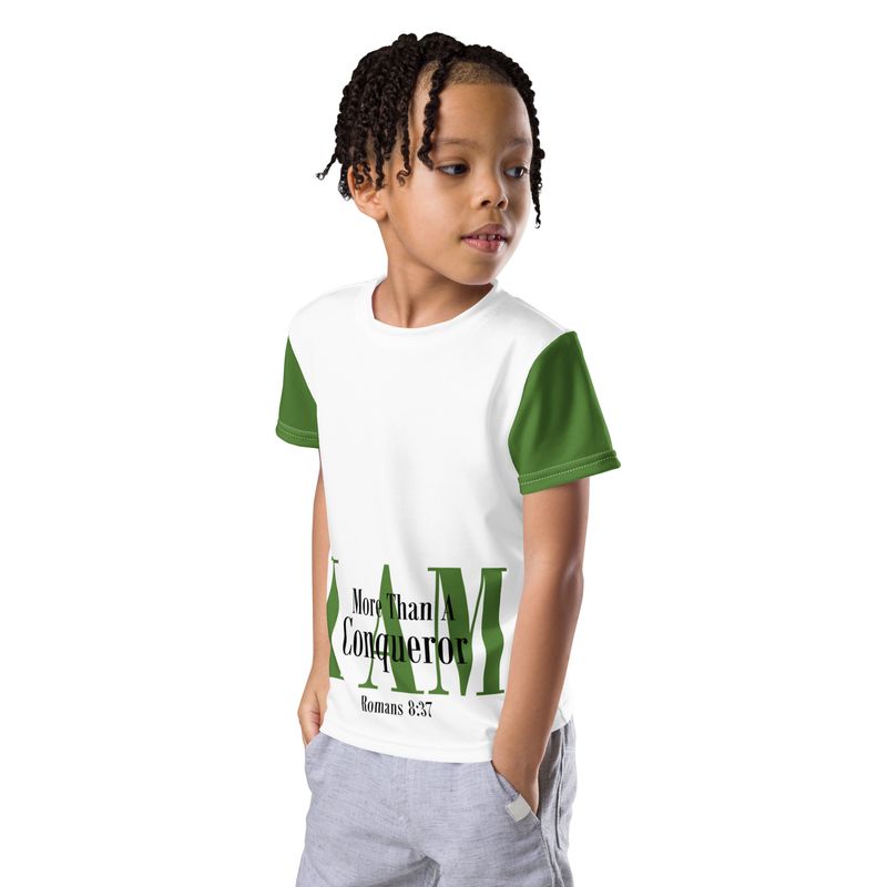 I AM MORE THAN A CONQUEROR Genderless Kids crew neck t-shirt