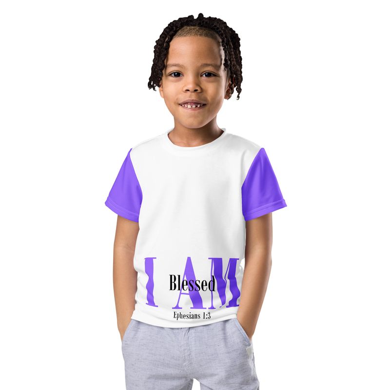 I AM BLESSED Genderless Kids crew neck t-shirt