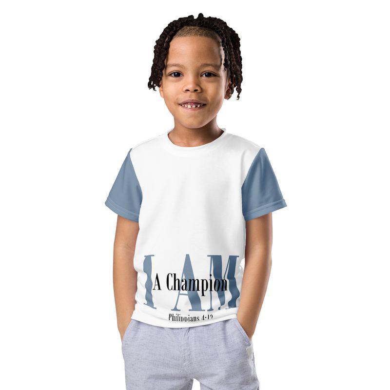 I AM A CHAMPION Genderless Kids crew neck t-shirt